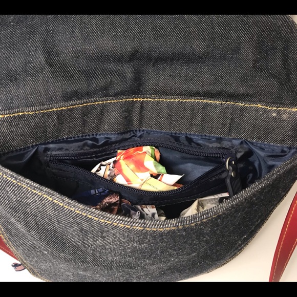 POLO JEANS CO. RALPH LAUREN SEQUIN DENIM PURSE - Picture 5 of 8